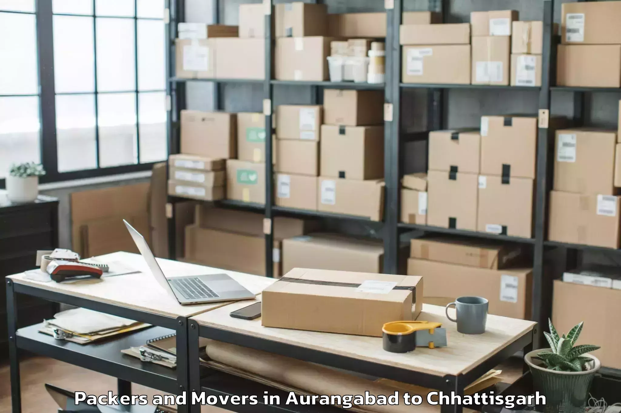 Efficient Aurangabad to Kirandul Packers And Movers